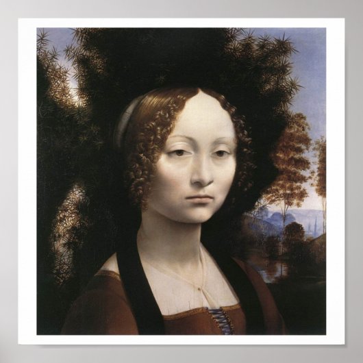 レオナルド・ダ・ヴィンチによるGinevra de' Benci ポスター (正面)