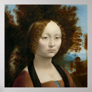 レオナルド・ダ・ヴィンチによるGinevra de Benci ポスター
