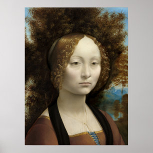 レオナルド・ダ・ヴィンチによるGinevra de' Benci ポスター