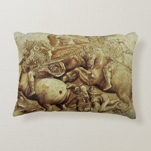 レオナルド・ダ・ヴィンチのアンギアーリの戦い アクセントクッション (裏面)