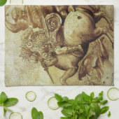 レオナルド・ダ・ヴィンチのアンギアーリの戦い キッチンタオル (折り畳み)