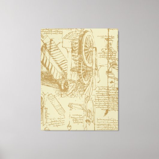 レオナルド・ダ・ヴィンチのアートワーク キャンバスプリント (正面)