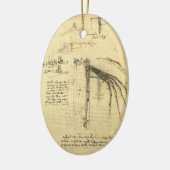 レオナルド・ダ・ヴィンチのウィング飛んでいる・オン・マシン・スケッチ セラミックオーナメント (左)