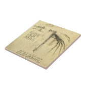 レオナルド・ダ・ヴィンチのウィング飛んでいる・オン・マシン・スケッチ タイル (側面)