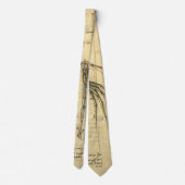 レオナルド・ダ・ヴィンチのウィング飛んでいる・オン・マシン・スケッチ ネクタイ (裏面)