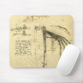 レオナルド・ダ・ヴィンチのウィング飛んでいる・オン・マシン・スケッチ マウスパッド (マウス)