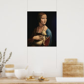 レオナルド・ダ・ヴィンチのエルミンの女性 ポスター (キッチン)