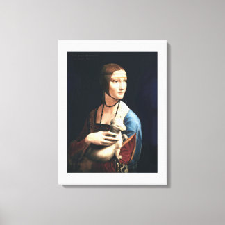 レオナルド・ダ・ヴィンチのエルミンの女神(1490年頃) キャンバスプリント