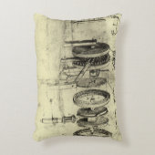 レオナルド・ダ・ヴィンチのエンジニアリング・スケッチ・オブ・ザ・ホイール アクセントクッション (正面(垂直))