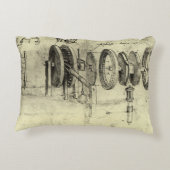 レオナルド・ダ・ヴィンチのエンジニアリング・スケッチ・オブ・ザ・ホイール アクセントクッション (裏面)