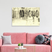 レオナルド・ダ・ヴィンチのエンジニアリング・スケッチ・オブ・ザ・ホイール キャンバスプリント (インサイチュ (リビング))