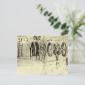 レオナルド・ダ・ヴィンチのエンジニアリング・スケッチ・オブ・ザ・ホイール ポストカード (スタンド正面)