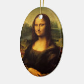 レオナルド・ダ・ヴィンチのオーナメントによるモナ・リザ セラミックオーナメント (左)