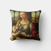 レオナルド・ダ・ヴィンチのカーネーションの聖母 クッション (正面)