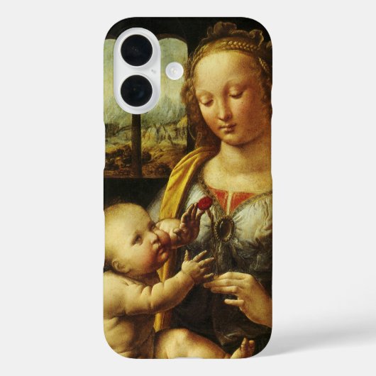 レオナルド・ダ・ヴィンチのカーネーションの聖母 Case-Mate iPhoneケース (裏面)