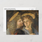 レオナルド・ダ・ヴィンチのキリスト・天使のバプテスマ ポストカード (正面/裏面)
