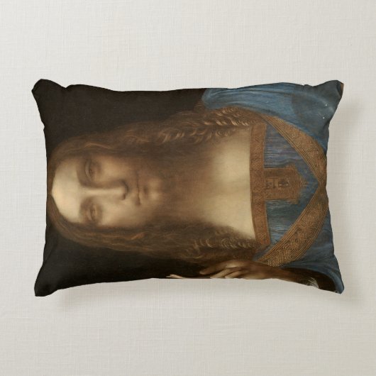 レオナルド・ダ・ヴィンチのサルバーター・ムンディ(イエス・キリスト) アクセントクッション (正面)