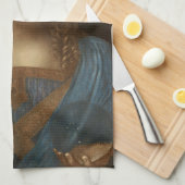 レオナルド・ダ・ヴィンチのサルバーター・ムンディ（イエス・キリスト） キッチンタオル (四つ折り)