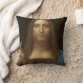 レオナルド・ダ・ヴィンチのサルバーター・ムンディ（イエス・キリスト） クッション (ブランケット)