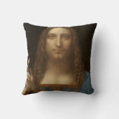 レオナルド・ダ・ヴィンチのサルバーター・ムンディ（イエス・キリスト） クッション (裏面)