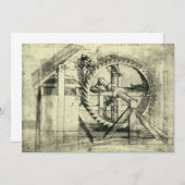 レオナルド・ダ・ヴィンチのトレッドミル動力クロスボウ (正面/裏面)