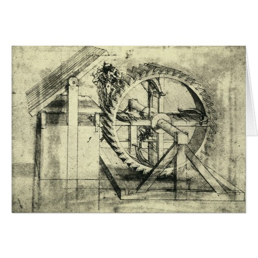 レオナルド・ダ・ヴィンチのトレッドミル動力クロスボウ (正面横)