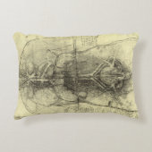 レオナルド・ダ・ヴィンチのヒト解剖学女性トルソ アクセントクッション (正面)