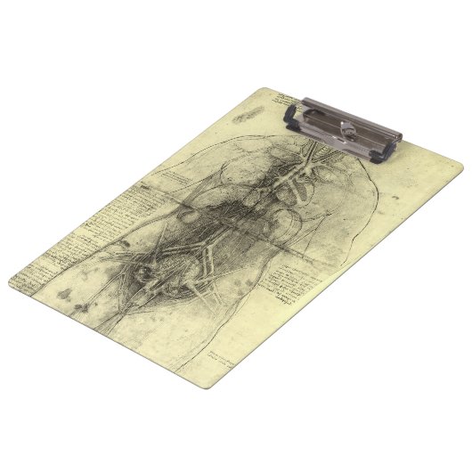 レオナルド・ダ・ヴィンチのヒト解剖学女性トルソ クリップボード (アングル)