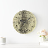 レオナルド・ダ・ヴィンチのヒト解剖学女性トルソ ラージ壁時計 (ホーム)