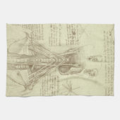 レオナルド・ダ・ヴィンチのヒト解剖学的脊柱 キッチンタオル (横)