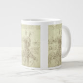 レオナルド・ダ・ヴィンチのヒト解剖学的脊柱 ジャンボコーヒーマグカップ (正面右)