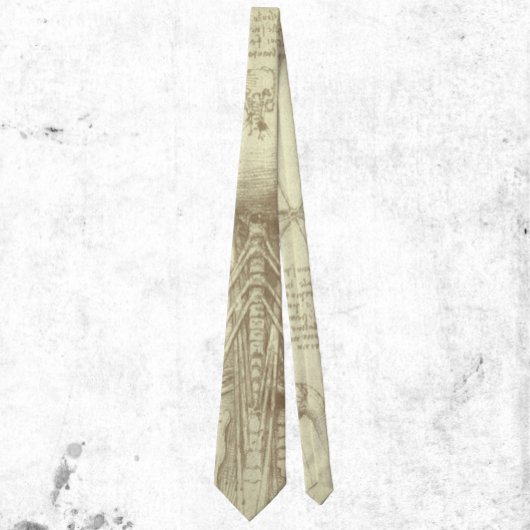 レオナルド・ダ・ヴィンチのヒト解剖学的脊柱 ネクタイ