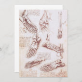 レオナルド・ダ・ヴィンチのヒト解剖学足骨 (正面/裏面)