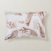 レオナルド・ダ・ヴィンチのヒト解剖学足骨 アクセントクッション (正面)