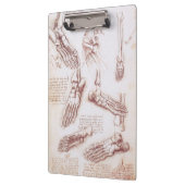 レオナルド・ダ・ヴィンチのヒト解剖学足骨 クリップボード (左)