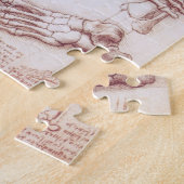 レオナルド・ダ・ヴィンチのヒト解剖学足骨 ジグソーパズル (側面)