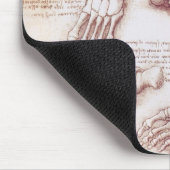 レオナルド・ダ・ヴィンチのヒト解剖学足骨 マウスパッド (コーナー)