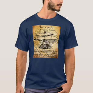 レオナルド・ダ・ヴィンチのヘリコプター Tシャツ