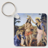 レオナルド・ダ・ヴィンチのベルロッチオによるキリストのバプテスマ キーホルダー (正面)