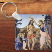 レオナルド・ダ・ヴィンチのベルロッチオによるキリストのバプテスマ キーホルダー (正面)