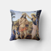 レオナルド・ダ・ヴィンチのベルロッチオによるキリストのバプテスマ クッション (裏面)