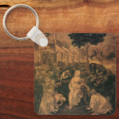 レオナルド・ダ・ヴィンチのマギ崇拝 キーホルダー (正面)
