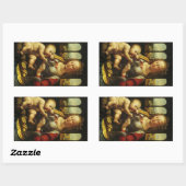 レオナルド・ダ・ヴィンチのマドンナ・オブ・カーネーション 長方形シール (シート)