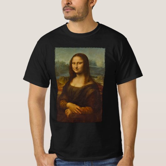 レオナルド・ダ・ヴィンチのモナ・リザ、ルネサンス美術 Tシャツ (正面)