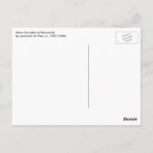 レオナルド・ダ・ヴィンチのモナ・リザ 感謝 ポストカード (裏面)