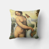 レオナルド・ダ・ヴィンチのルダとスワン クッション (裏面)