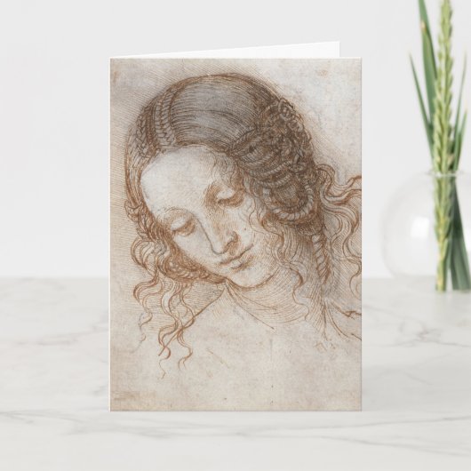 レオナルド・ダ・ヴィンチのレダ首長勉強 カード (正面)