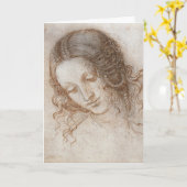 レオナルド・ダ・ヴィンチのレダ首長勉強 カード (黄色い花)