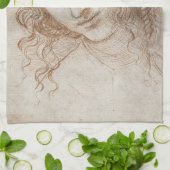 レオナルド・ダ・ヴィンチのレダ首長勉強 キッチンタオル (折り畳み)