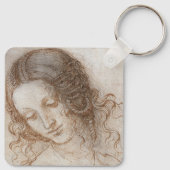 レオナルド・ダ・ヴィンチのレダ首長勉強 キーホルダー (裏面)